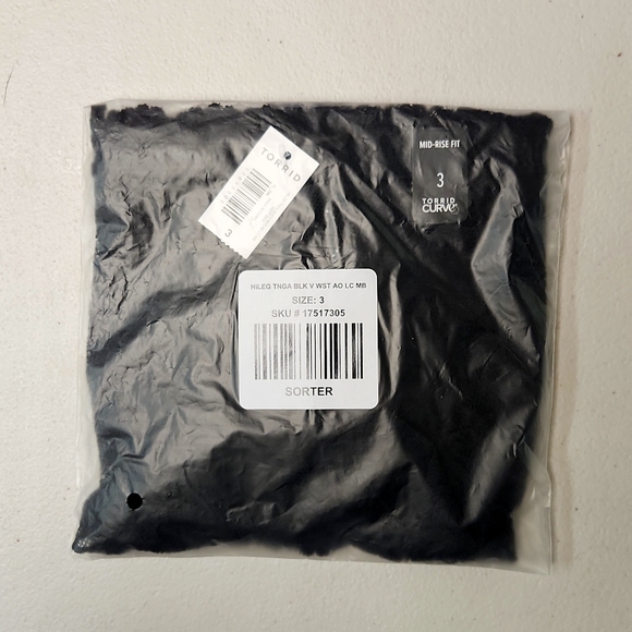 ❤️NWT VINTAGE TORRID PANTY - BLACK LACE TANGA HIGH CUT LEG - HIGH RISE PANTIES - Picture 4 of 10